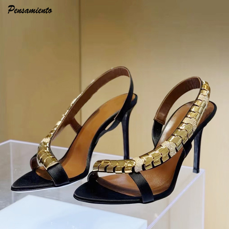 Summer Clothing Sale - Luxury Rhinestones Sequined Satin Women Gladiator