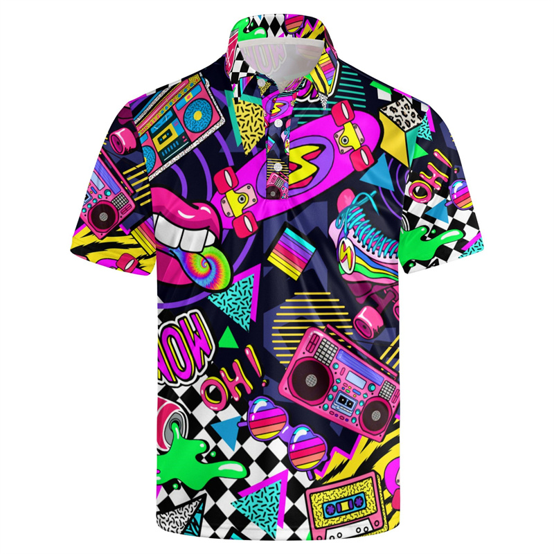 Summer Golf Clothing - Hot Sale 3d Printing 80s 90s