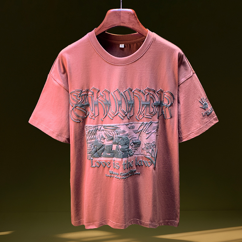 Summer Clothing Trends 2025 - Summer American printed short sleeved men's