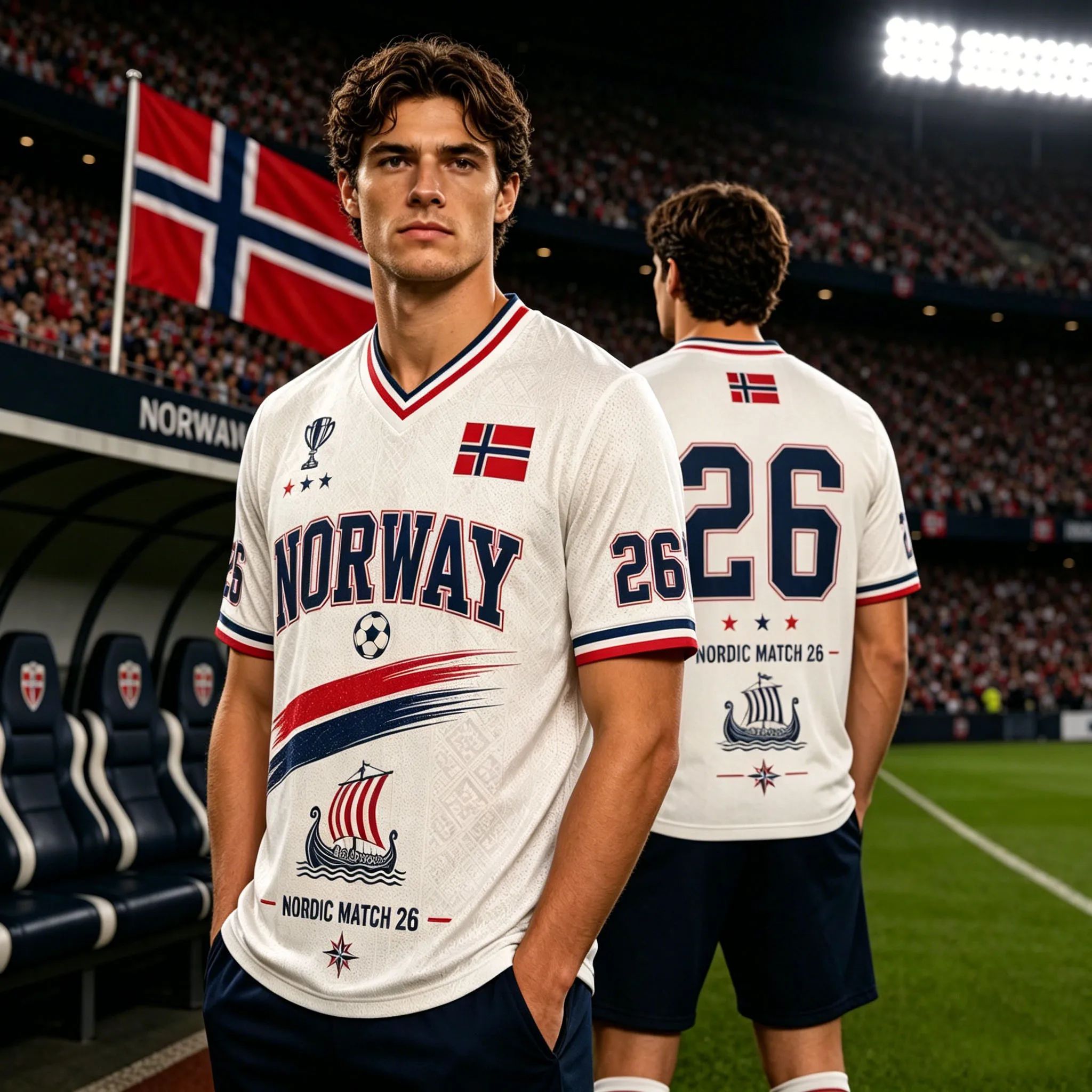 Summer Viking Clothing - Norway Nordic Match 26 Soccer Jersey