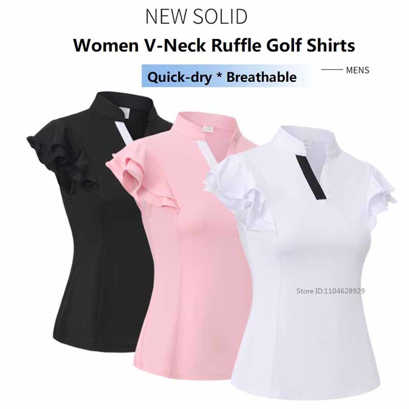 Summer Golf Clothing - Women Golf Clothing Summer Ruffle Fly