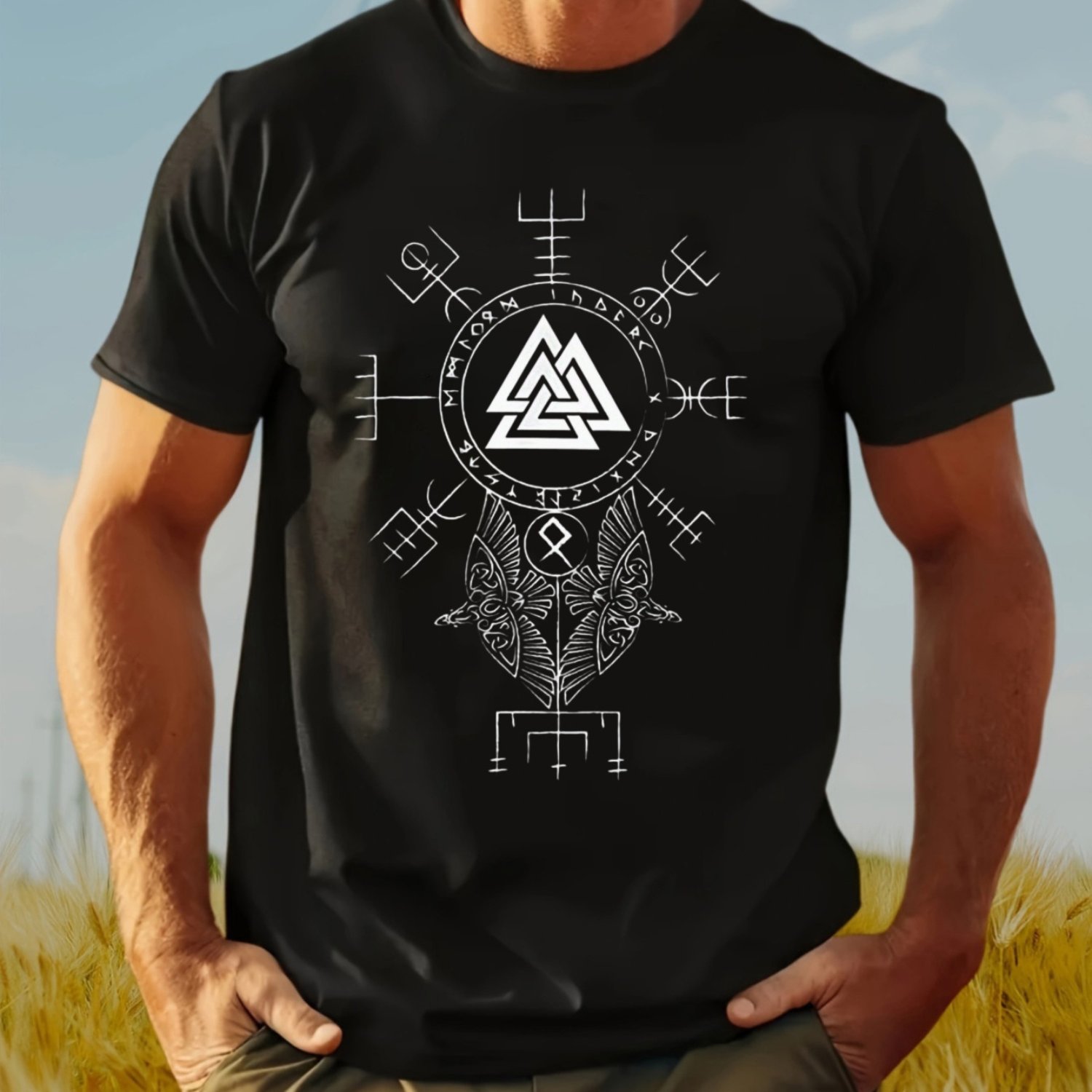 Summer Viking Clothing - Men Viking Norse Mythology T-Shirt Tee