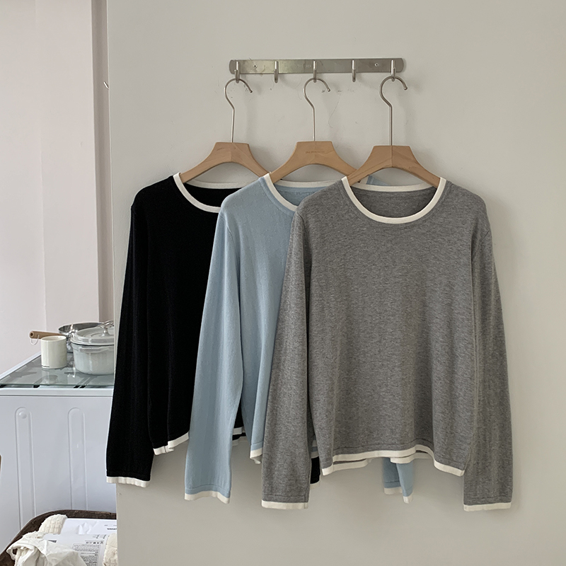 Summer Clothing Trend - 100% Cotton Women O-neck Color Blocking