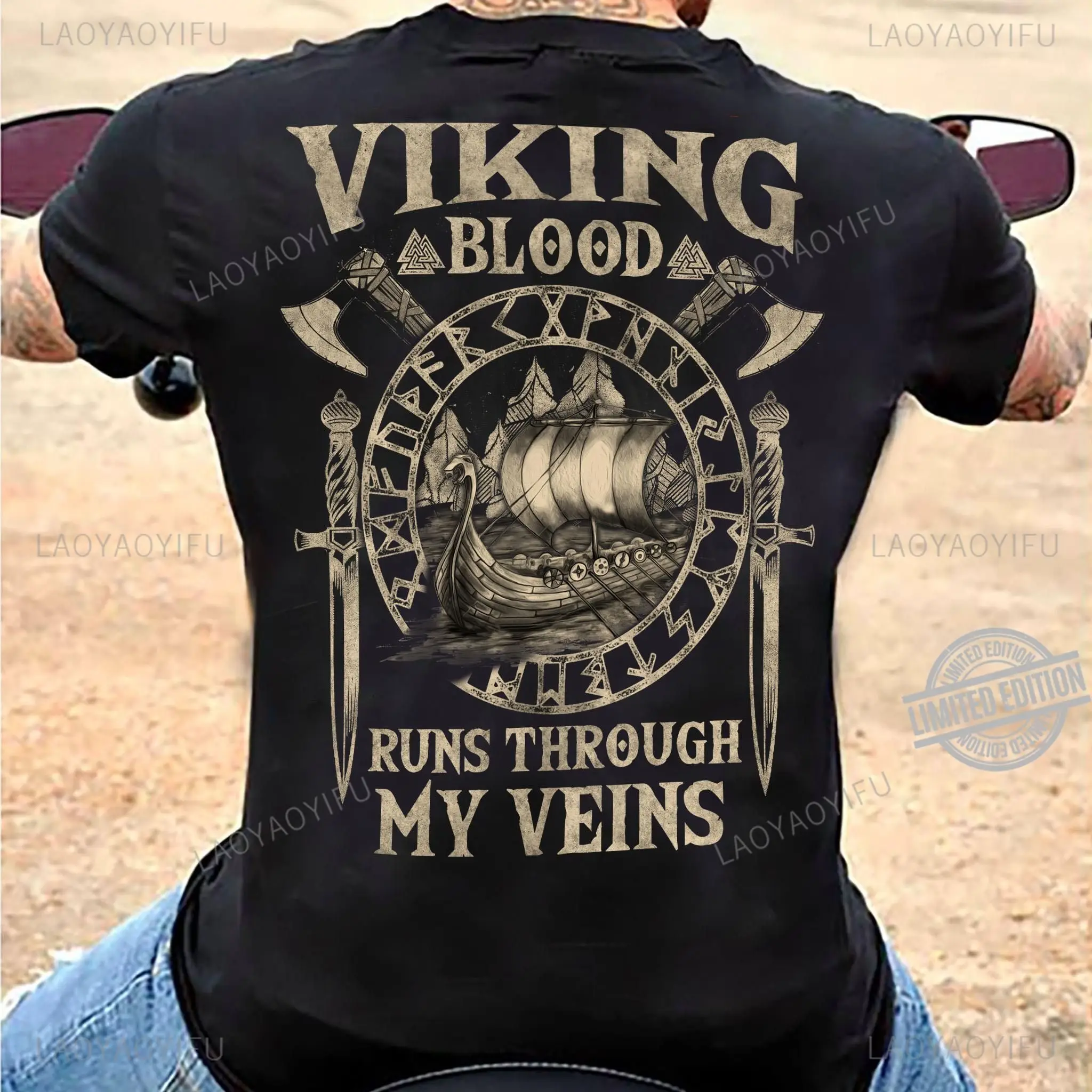 Summer Viking Clothing - Viking Blood high-quality men's short sleeved