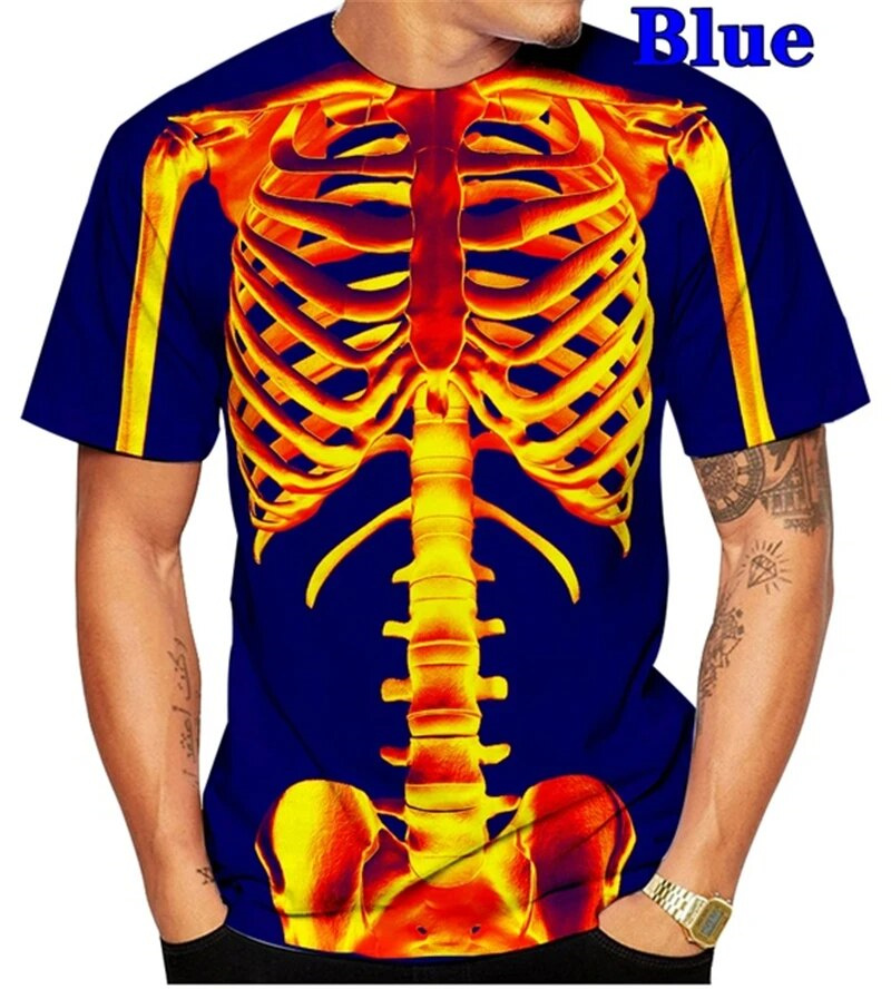 Summer Rays Clothing - Horror Skull Skeleton Graphic T Shirt