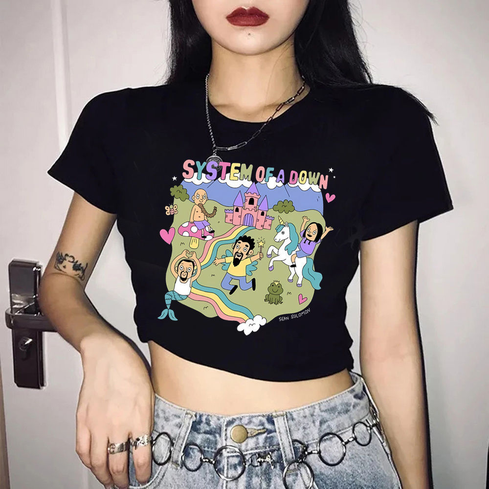 System of a Down crop top crop - đánh giá và giá Summer Grunge Clothing