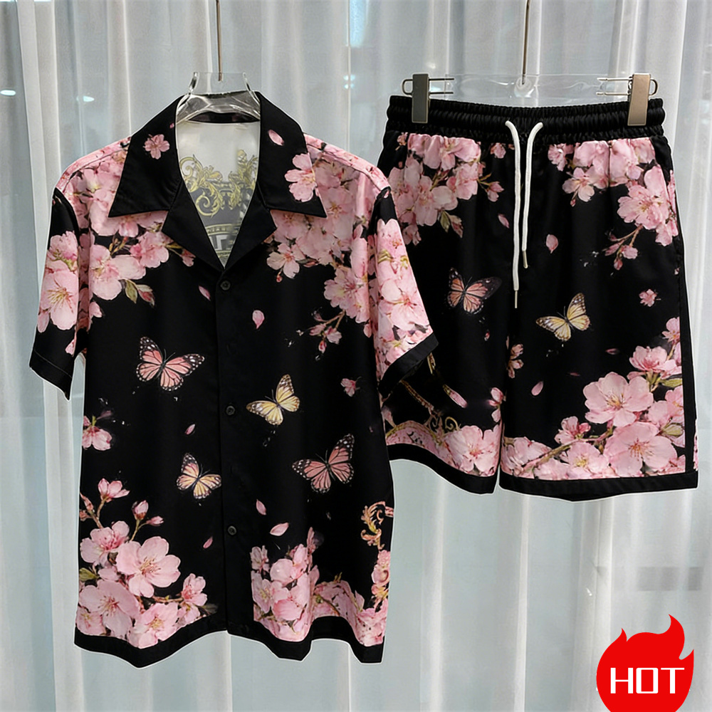 Digital printed men's set fash - đánh giá và giá Summer Clothing Trend