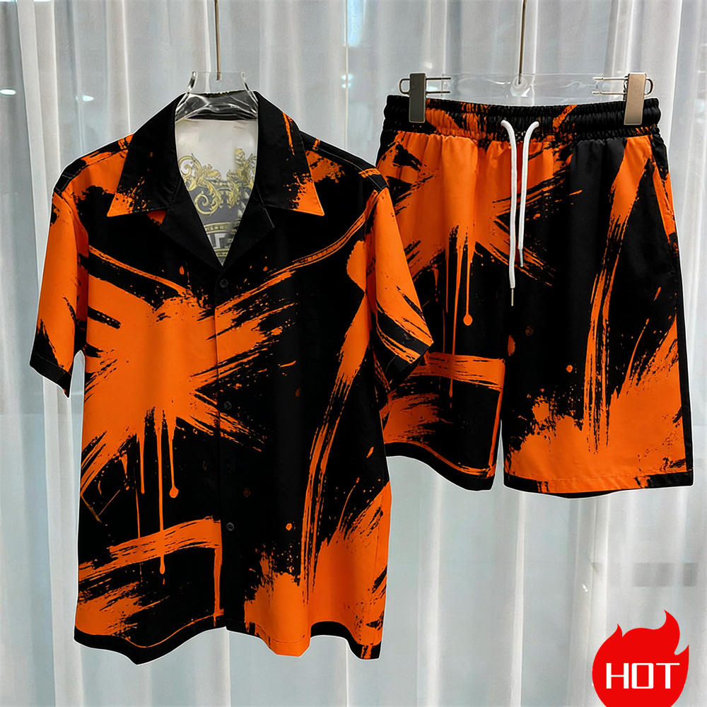 Digital printed men's set fash - đánh giá và giá Summer Clothing Trend