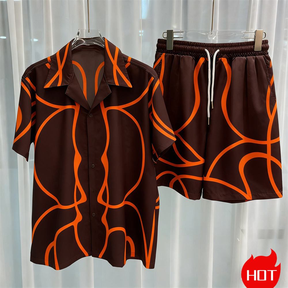 Digital printed men's set fash - đánh giá và giá Summer Clothing Trend