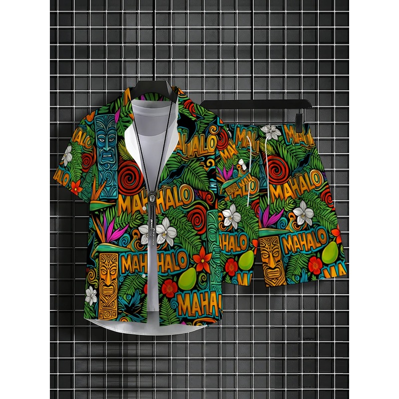 Men's Hawaiian Shirt Shorts Se - đánh giá và giá Beach Shirt Hawaiian