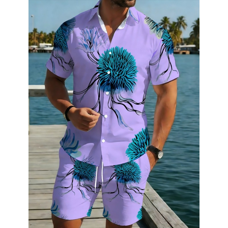 Men's Hawaiian Shirt Shorts Se - đánh giá và giá Beach Shirt Hawaiian