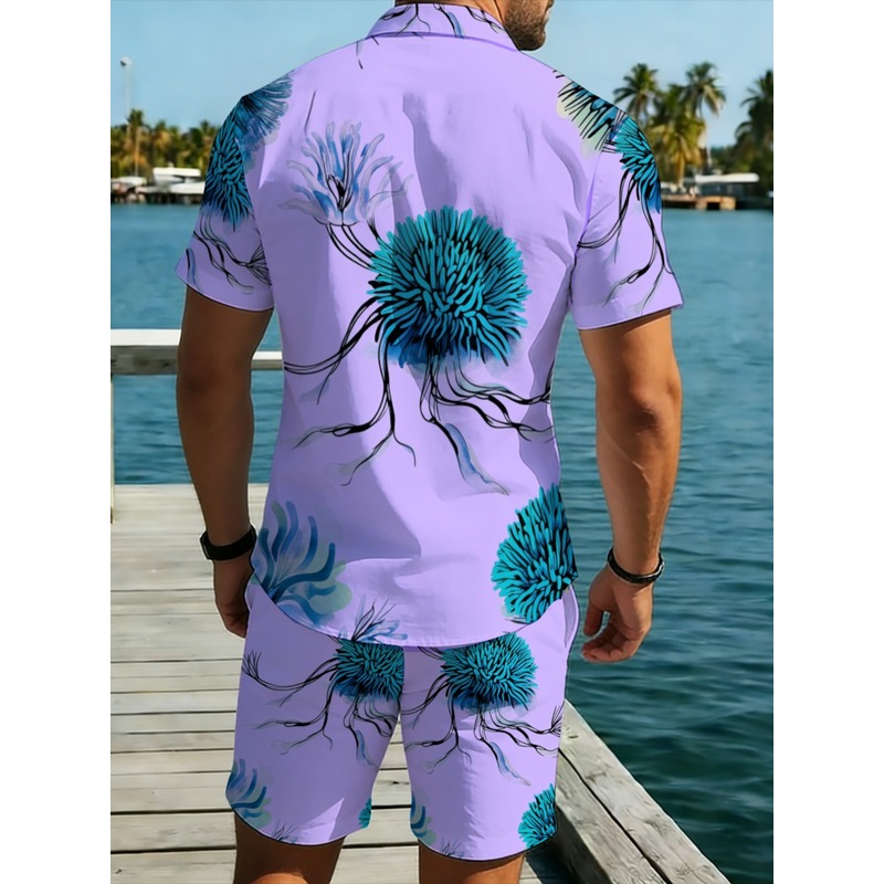 Men's Hawaiian Shirt Shorts Se - đánh giá và giá Beach Shirt Hawaiian