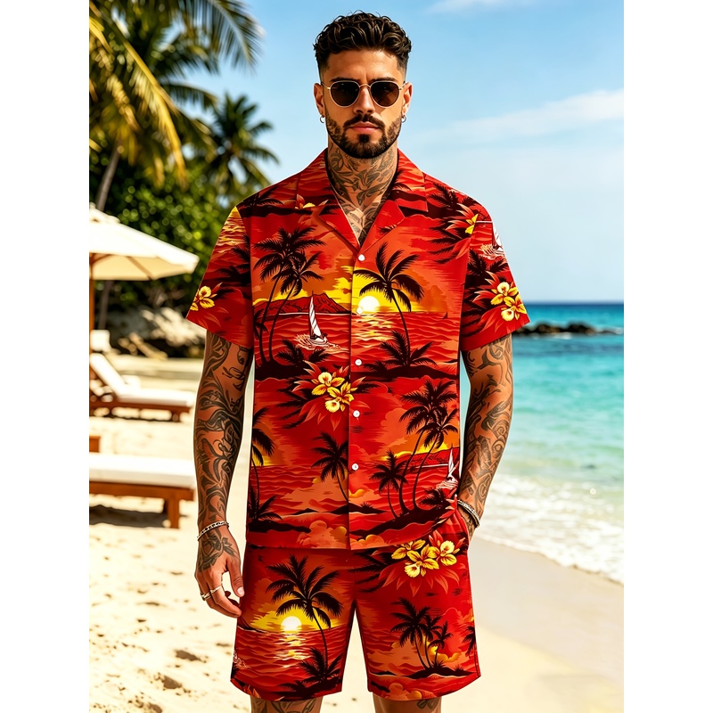 Men's Hawaiian Party Shirt and - đánh giá và giá Beach Shirt Hawaiian