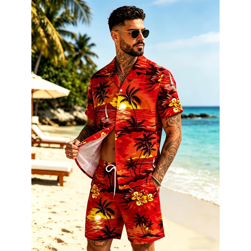 Men's Hawaiian Party Shirt and - đánh giá và giá Beach Shirt Hawaiian