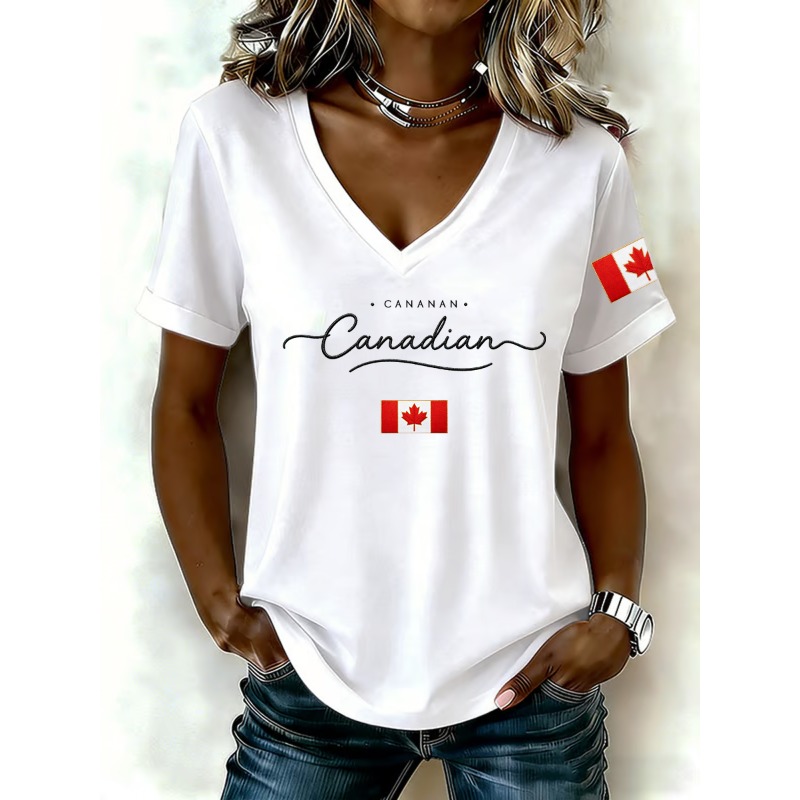 Canada National Flag Print Wom - đánh giá và giá Summer Clothing Women Canada
