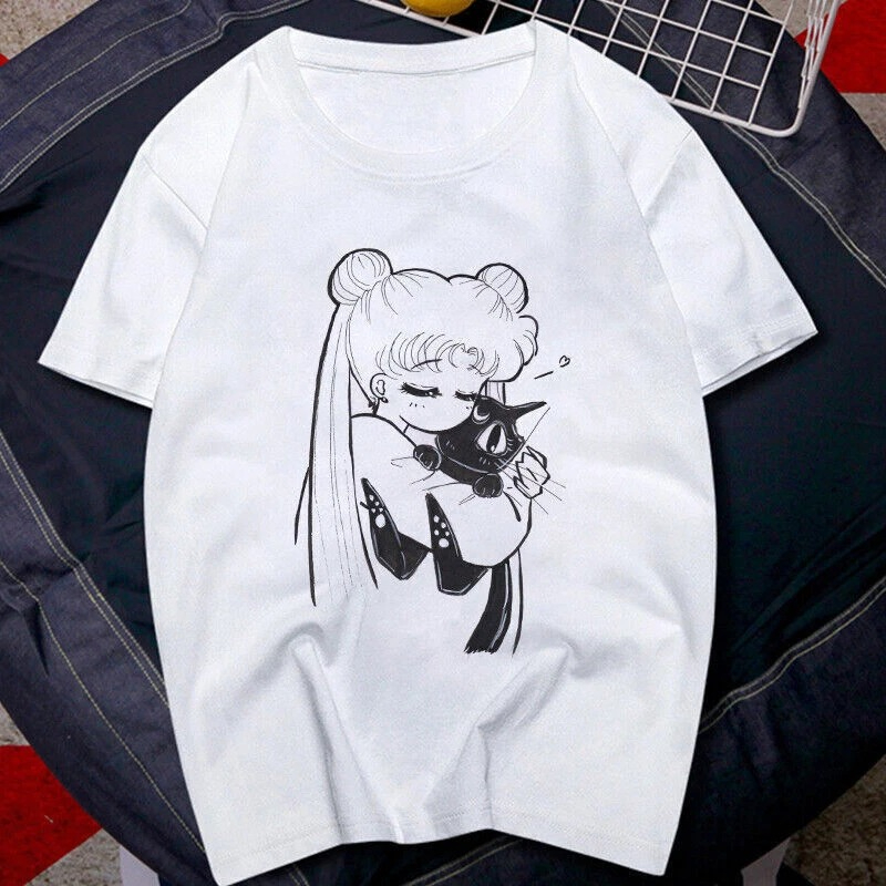 T Shirt 90s Anime Sailor Moon  - đánh giá và giá Summer Clothing Trends For Women