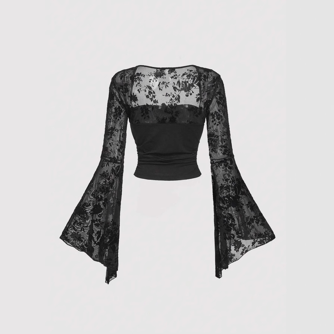 Gothic Sexy Lace Mesh Flared L - đánh giá và giá Summer Grunge Clothing