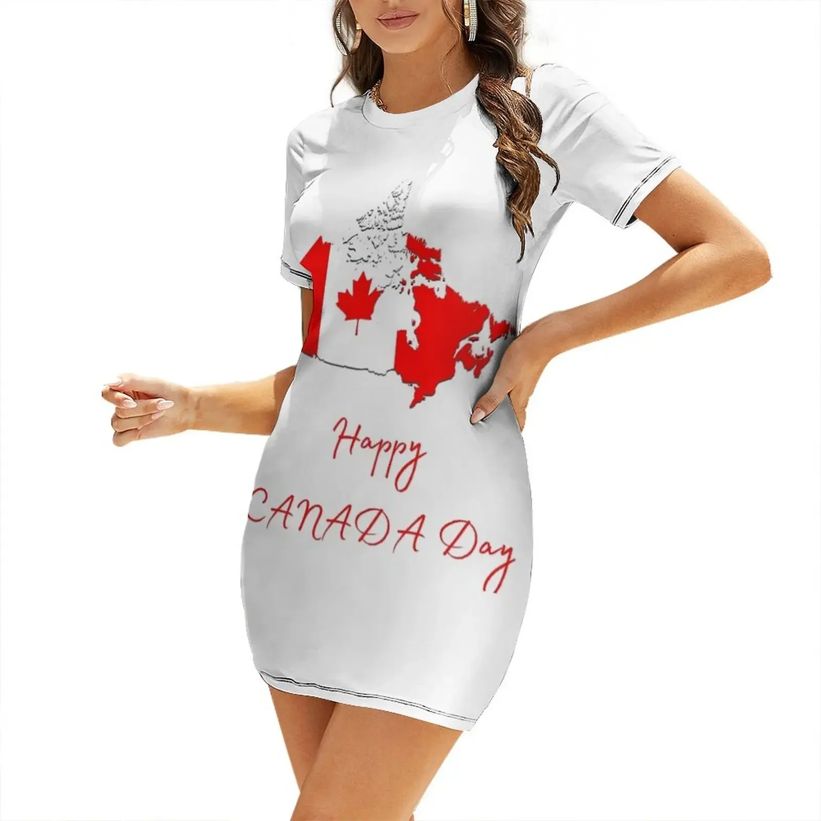 Happy Canada day Short-Sleeved - đánh giá và giá Summer Clothing Women Canada