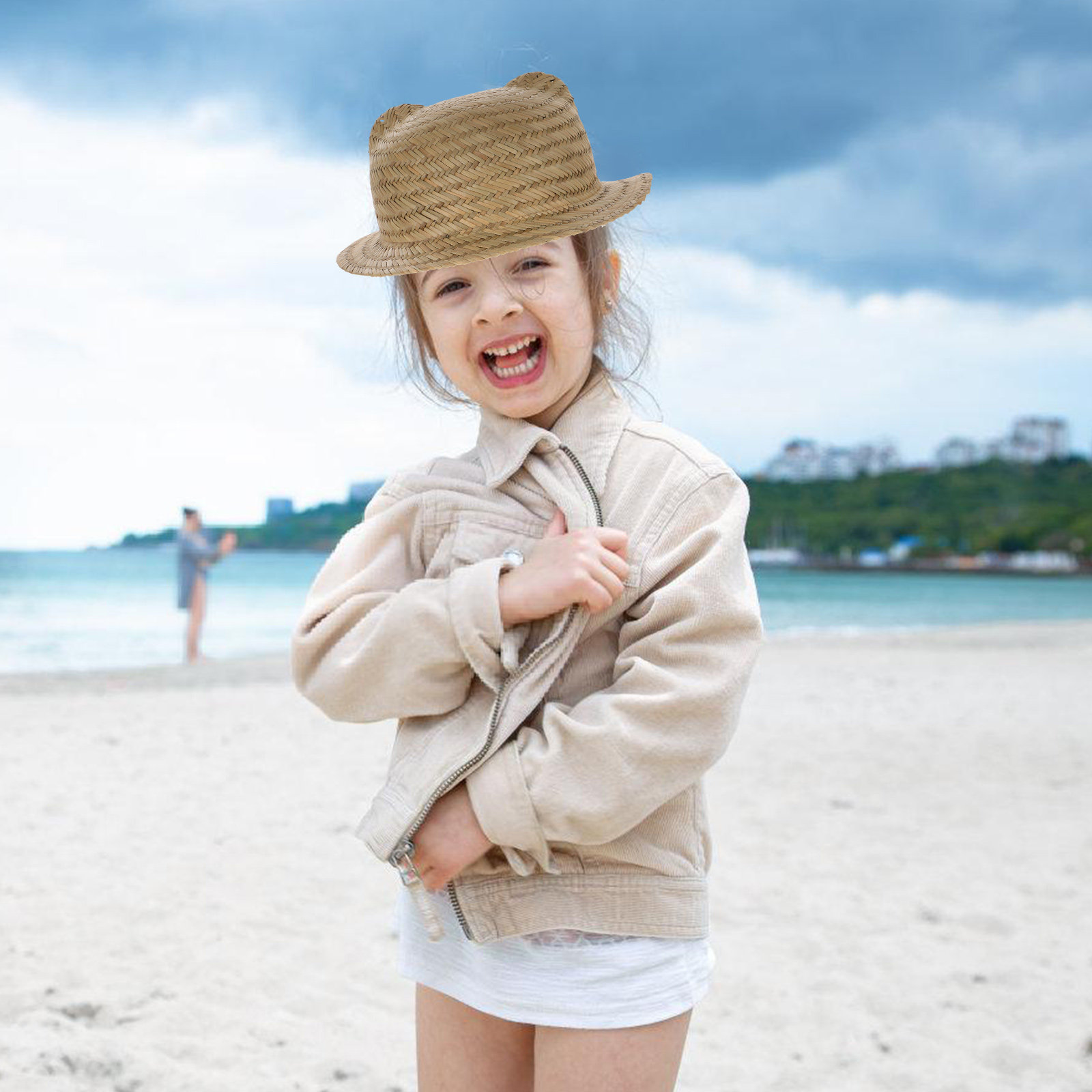 Kids Straw Sun Hat Wide Brim W - đánh giá và giá Sun Hat Wide Brim