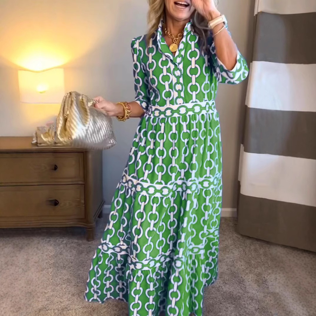 Geometric Print Long Dress Sum - đánh giá và giá Summer Clothing Amazon