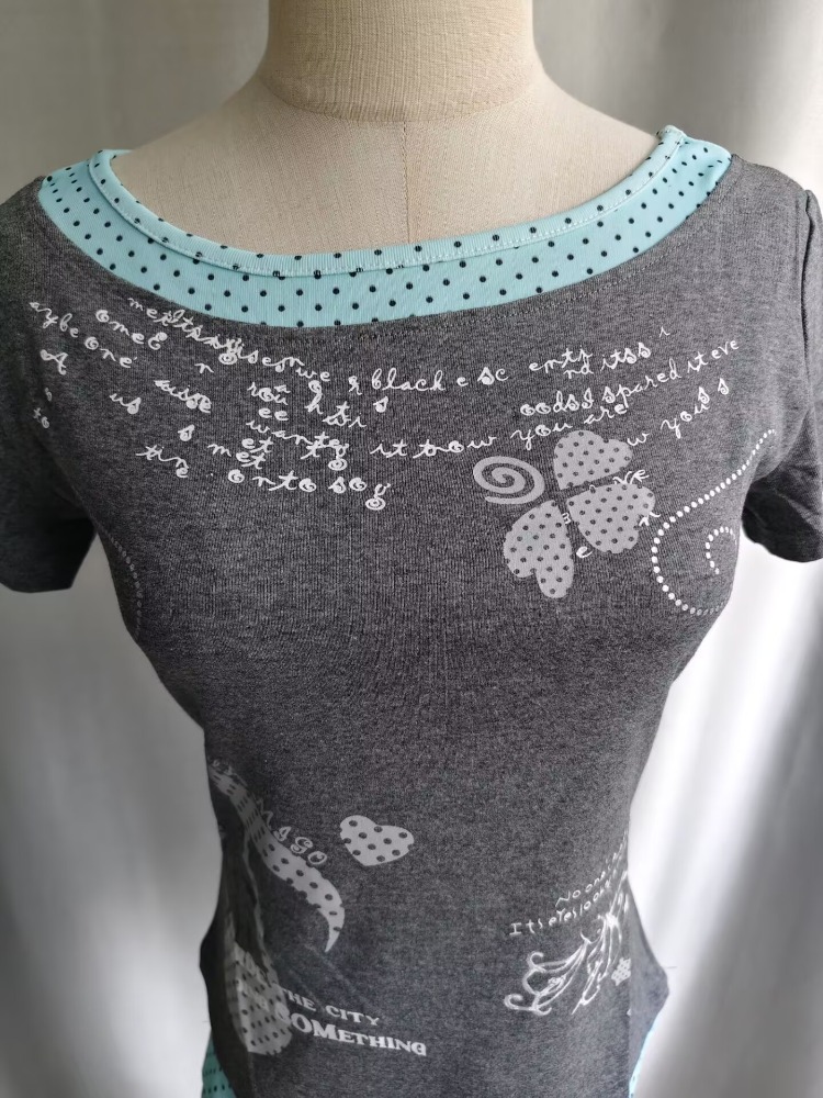 Kimutomo Women T Shirts Polka  - đánh giá và giá Summer Grunge Clothing