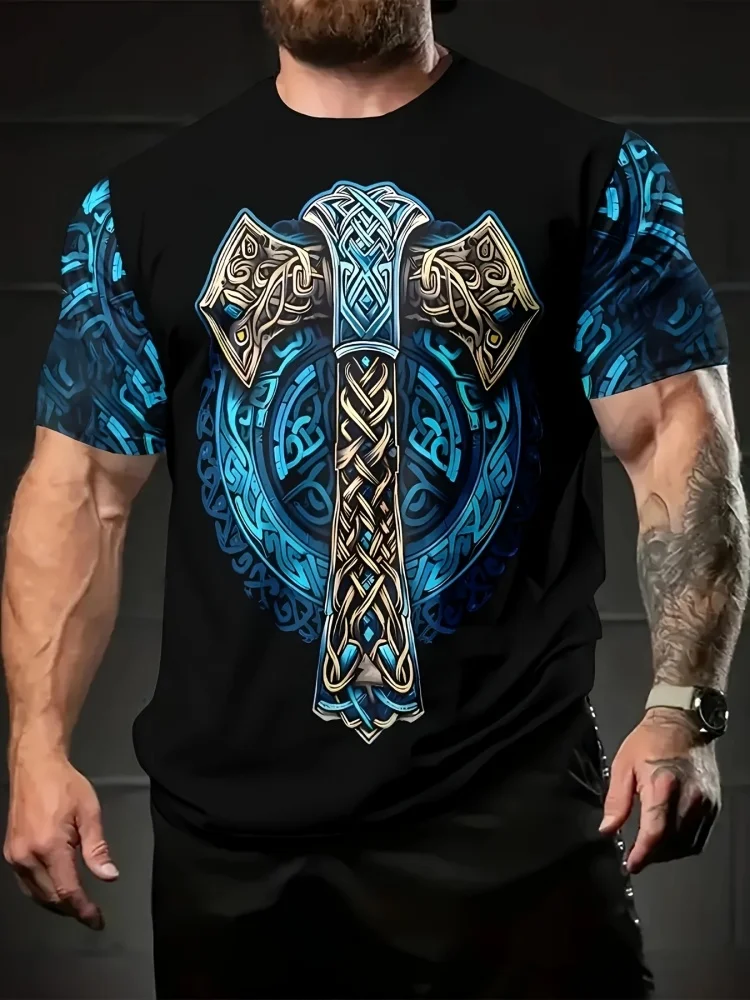 Fashion New Viking Pattern Ful - đánh giá và giá Summer Viking Clothing