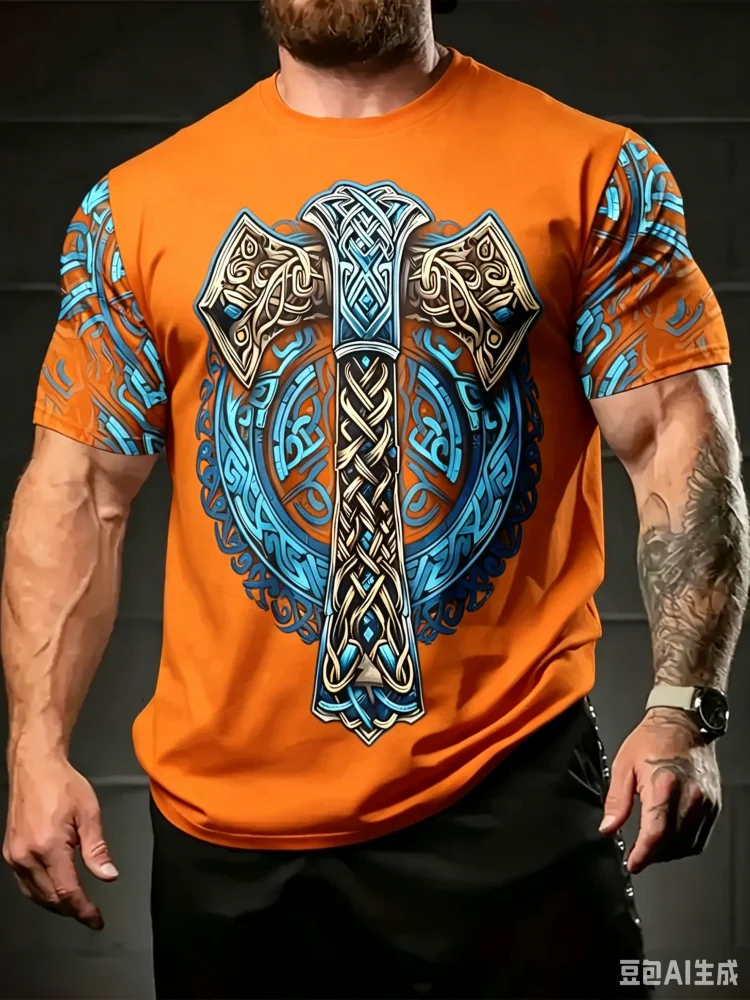 Fashion New Viking Pattern Ful - đánh giá và giá Summer Viking Clothing