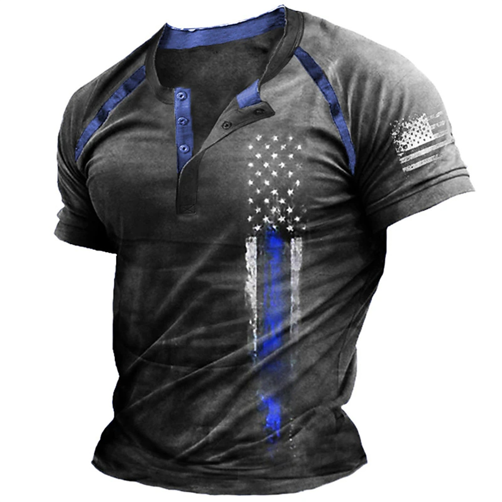 Funny 3D American Flag Print M - đánh giá và giá Summer Clothing Trend