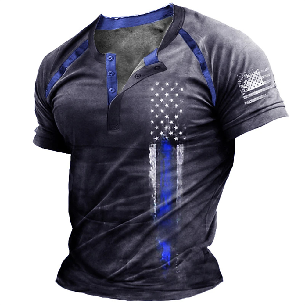 Funny 3D American Flag Print M - đánh giá và giá Summer Clothing Trend