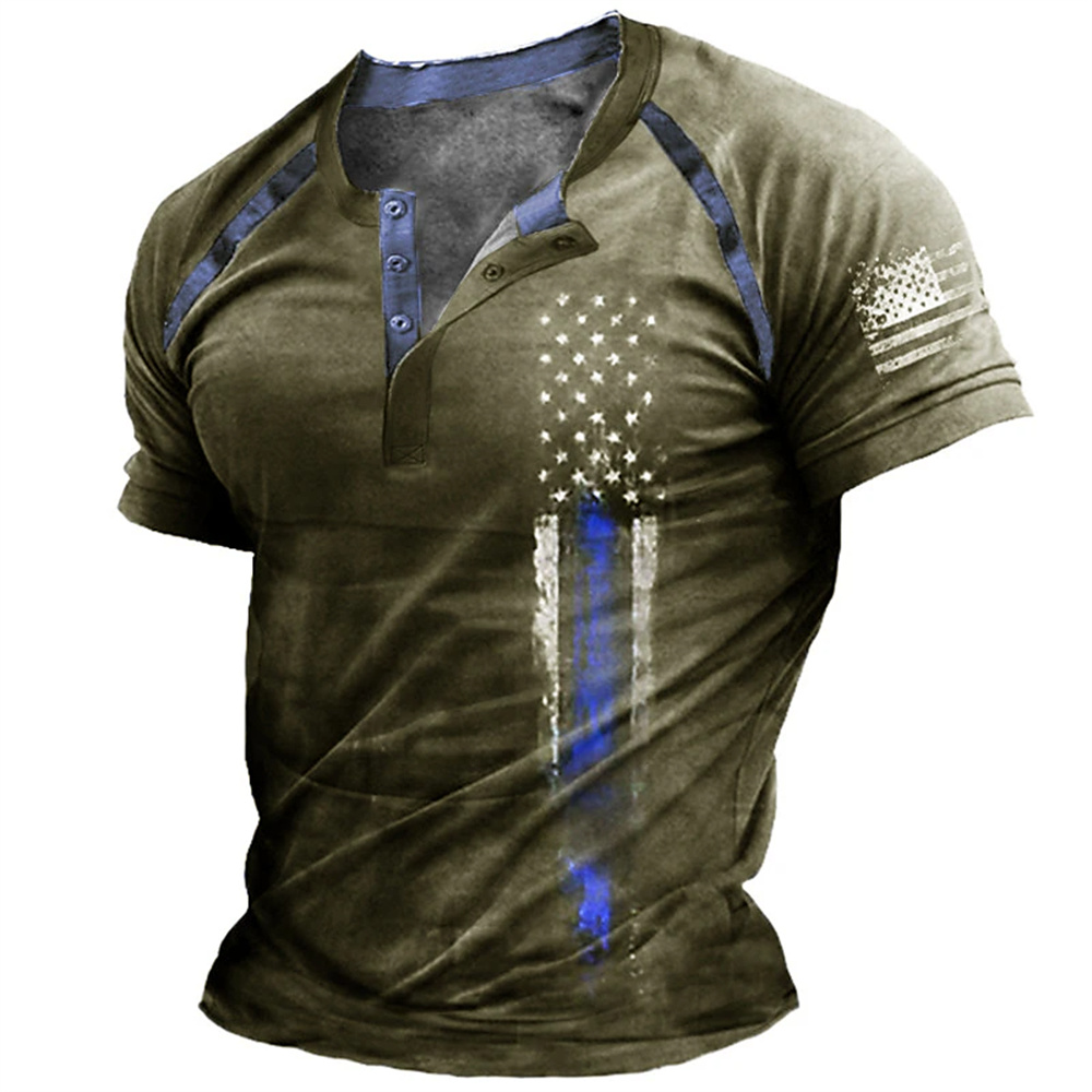 Funny 3D American Flag Print M - đánh giá và giá Summer Clothing Trend