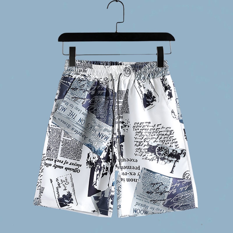Men's Newspaper Printed 2-piec - đánh giá và giá Beach Shirt Hawaiian