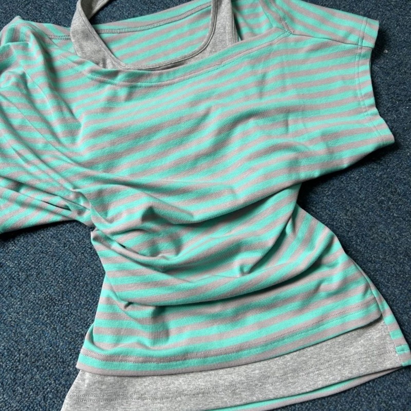 Kimutomo Women T Shirts Stripe - đánh giá và giá Summer Grunge Clothing