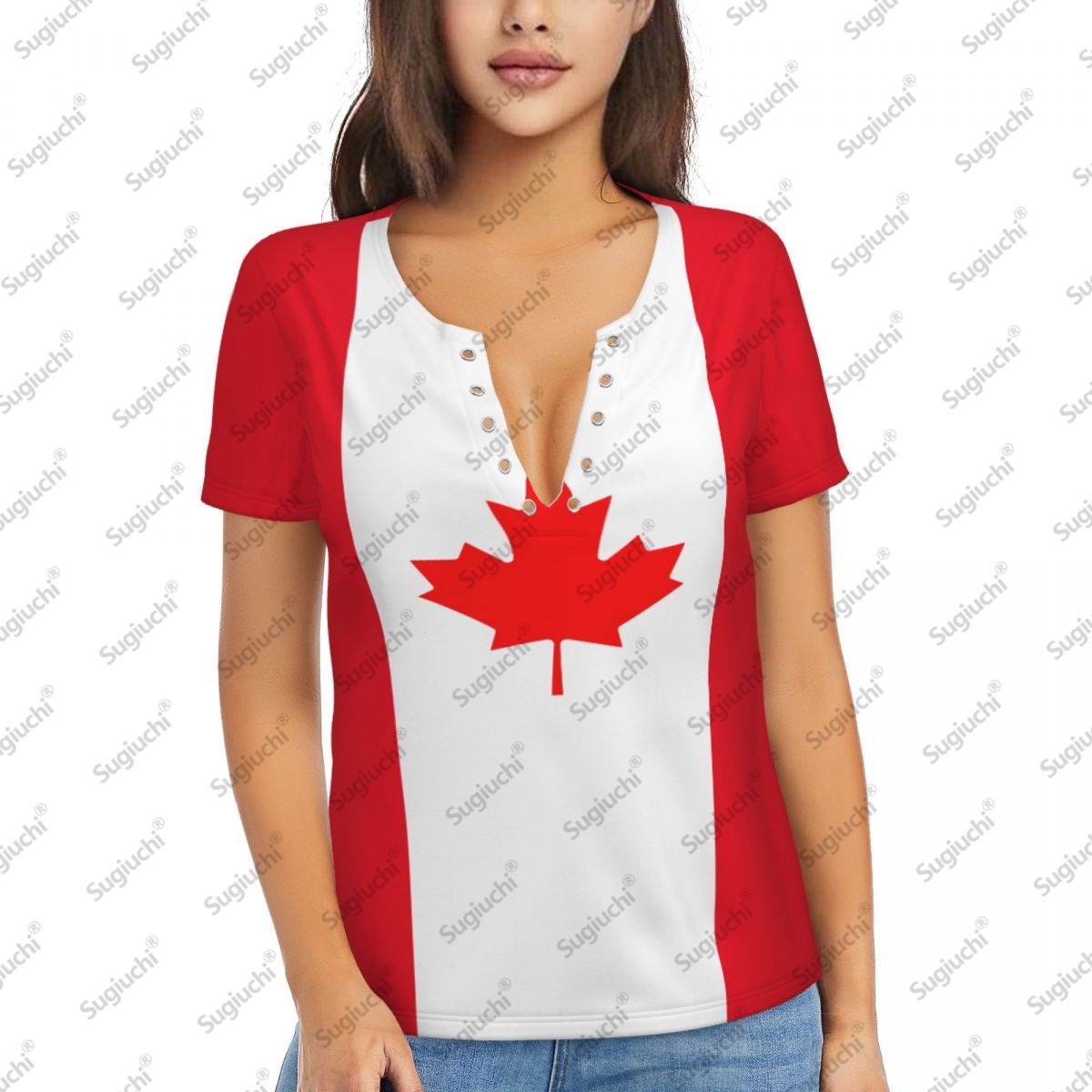 2025 Canada Flag Sexy Deep V N - đánh giá và giá Summer Clothing Women Canada