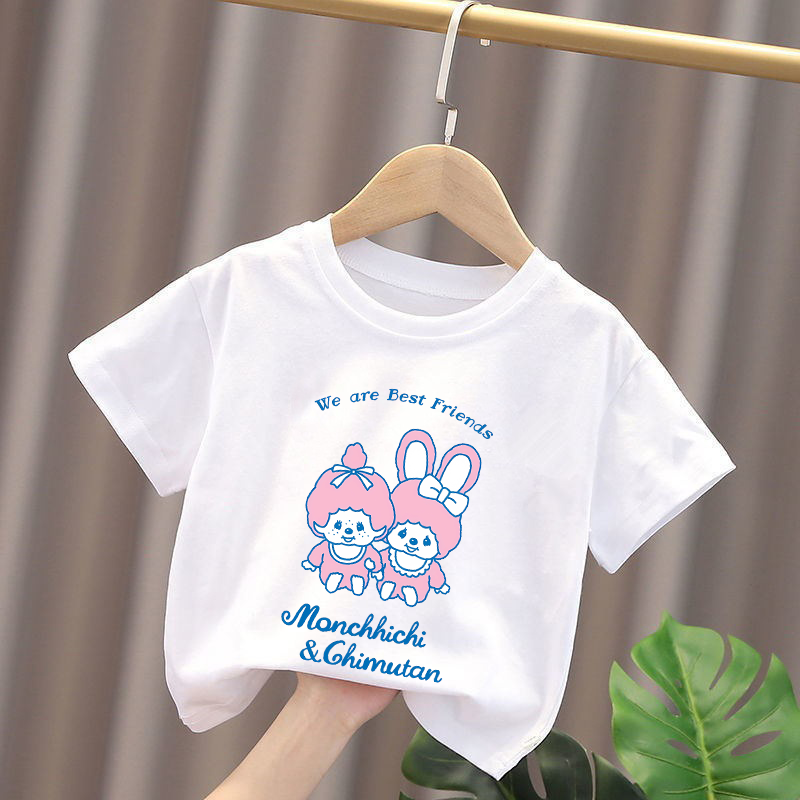 Monchhichi Kids T-shirts Anime - đánh giá và giá Summer Clothing Kids Boys