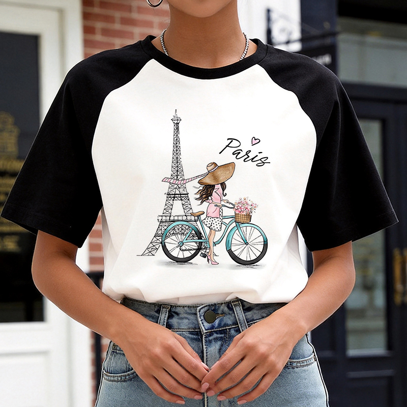90s Y2k Korean Style Tee Tops  - đánh giá và giá Summer Clothing In Paris
