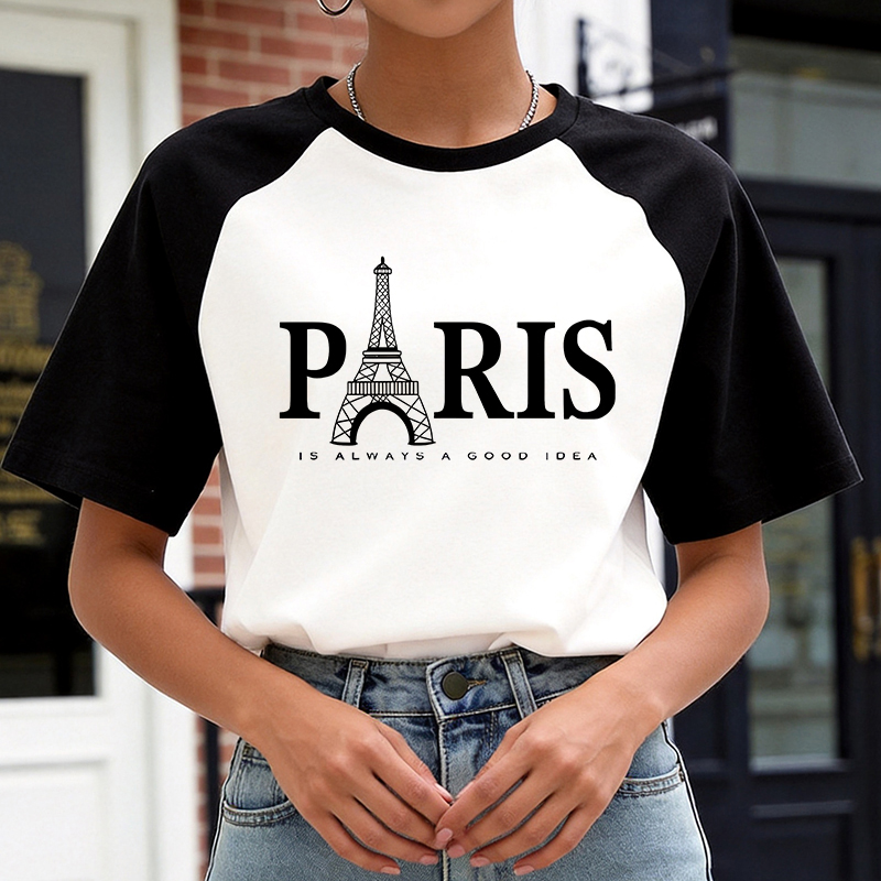 90s Y2k Korean Style Tee Tops  - đánh giá và giá Summer Clothing In Paris