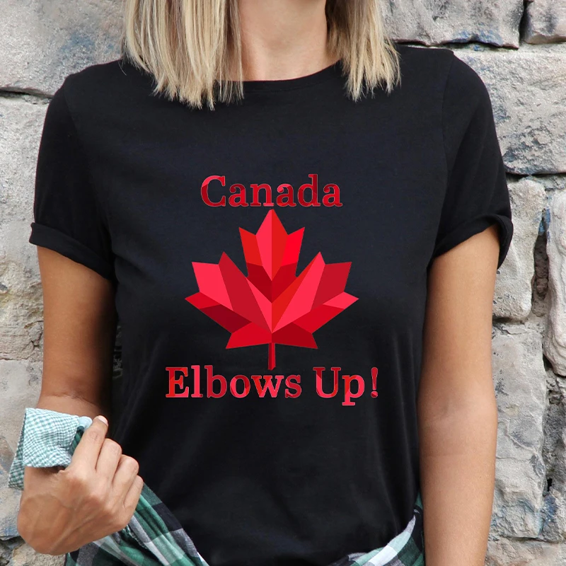 Elbows Up Canada Women T-shirt - đánh giá và giá Summer Clothing Women Canada
