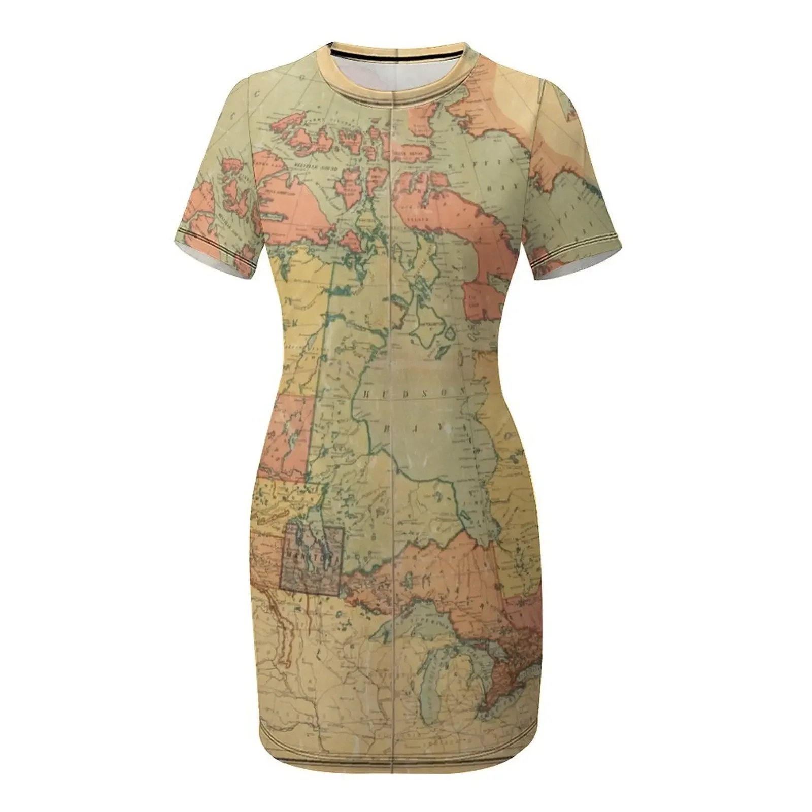 Vintage Map of Canada (1898) S - đánh giá và giá Summer Clothing Women Canada