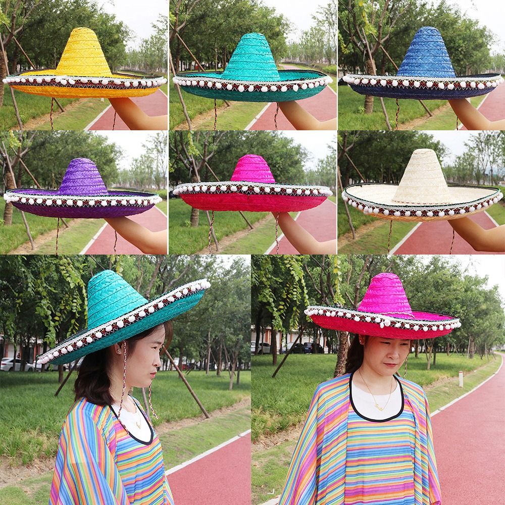 Mexican Style Straw Hats Wide  - đánh giá và giá Sun Hat Wide Brim