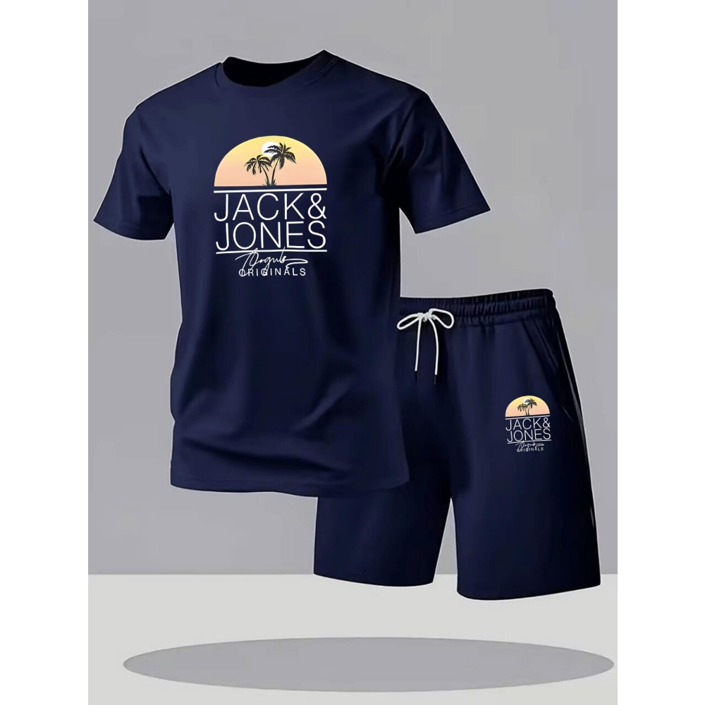 Men's Fitness T-Shirts Sets Br - đánh giá và giá Summer Clothing For Young Men
