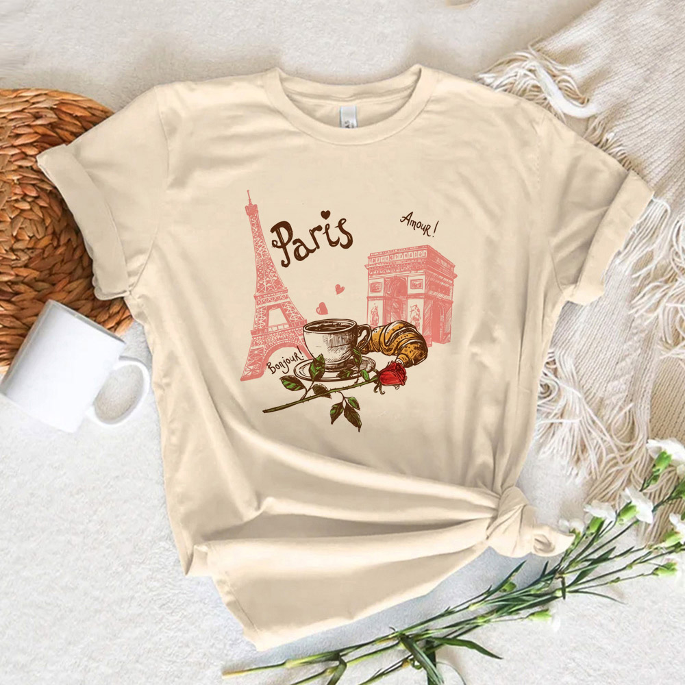 Paris Printed Women's T-shirt  - đánh giá và giá Summer Clothing In Paris