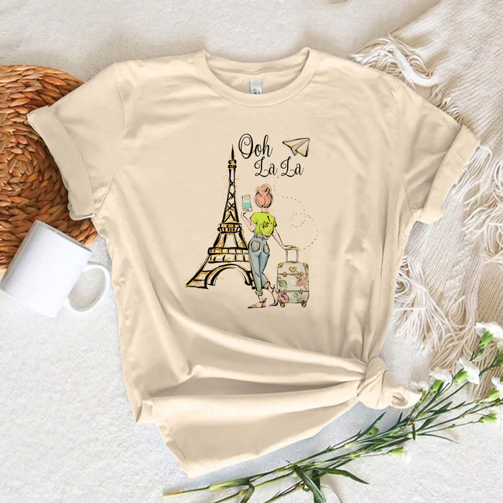 Paris Printed Women's T-shirt  - đánh giá và giá Summer Clothing In Paris