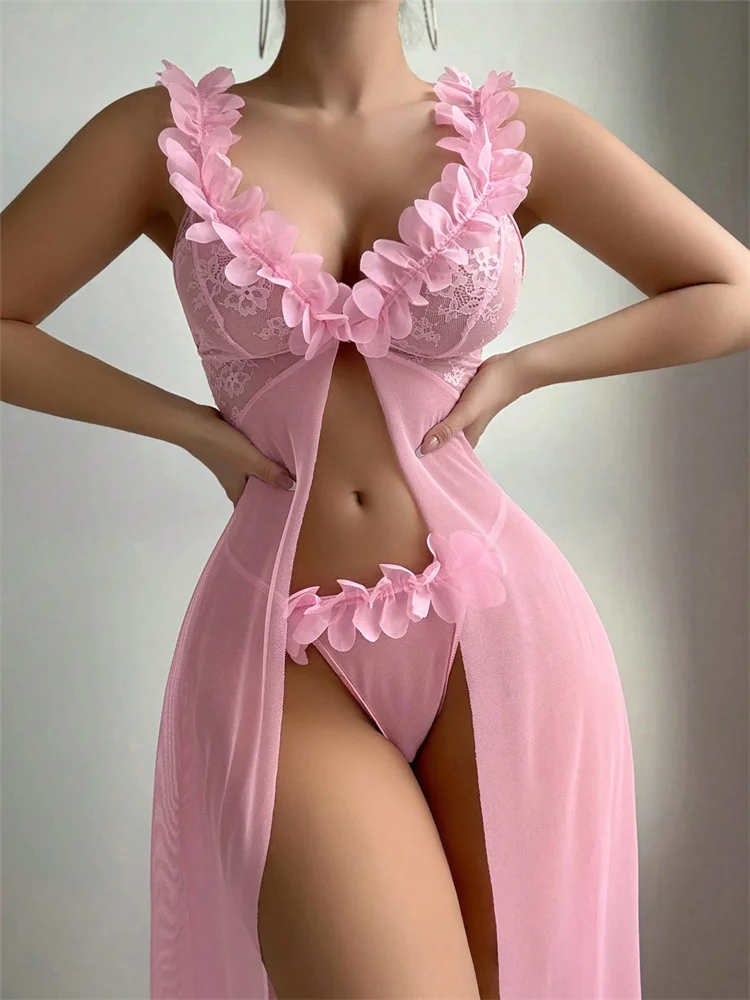 Pink Floral Sexy Nighties Wome - đánh giá và giá Summer Clothing Sale