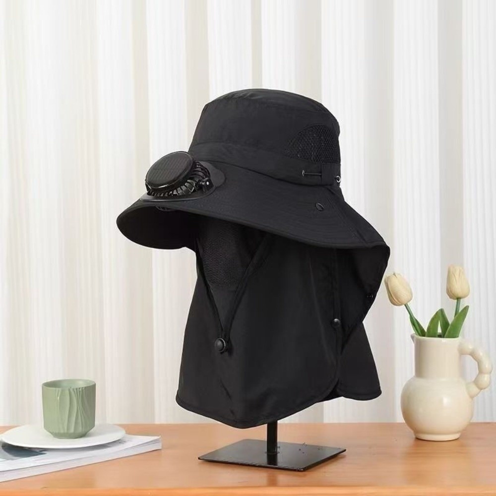Portable Solar Rechargeable Fa - đánh giá và giá Sun Hat Wide Brim