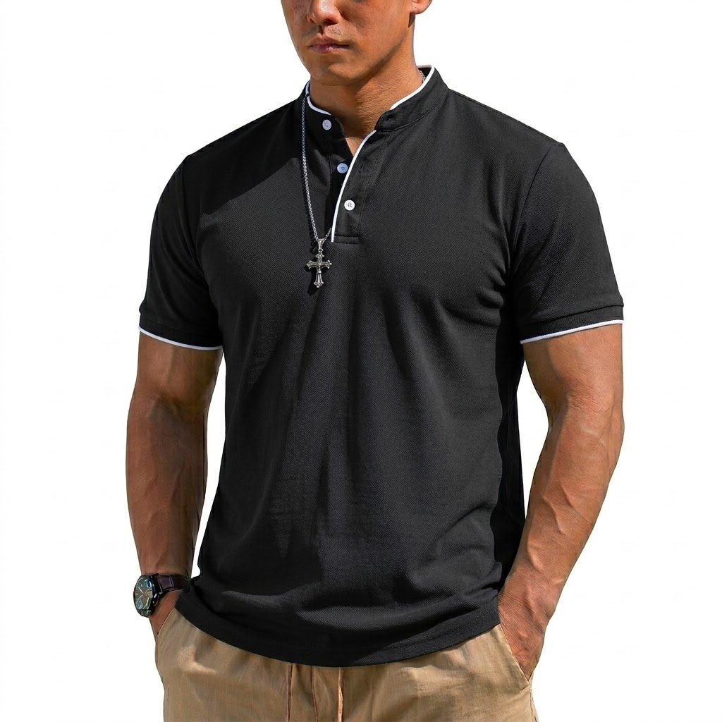 Summer Short Sleeve Henley Shi - đánh giá và giá Summer Clothing For Young Men