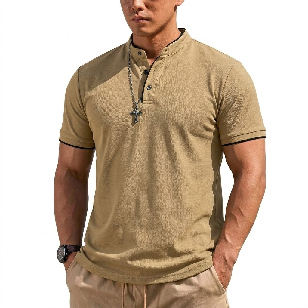 Summer Short Sleeve Henley Shi - đánh giá và giá Summer Clothing For Young Men