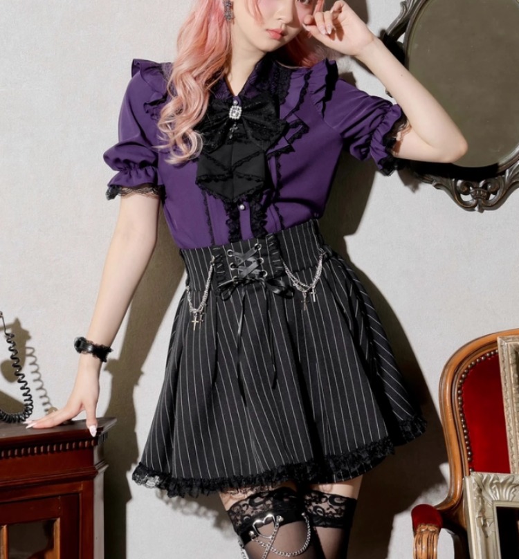 Y2K Lace Ruffle Blouse Women J - đánh giá và giá Summer Grunge Clothing