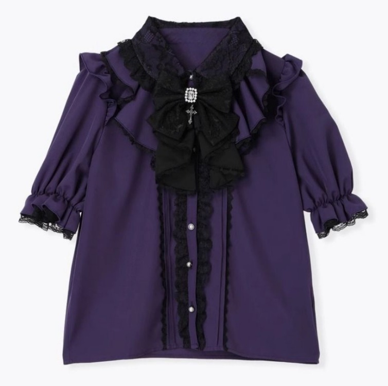 Y2K Lace Ruffle Blouse Women J - đánh giá và giá Summer Grunge Clothing