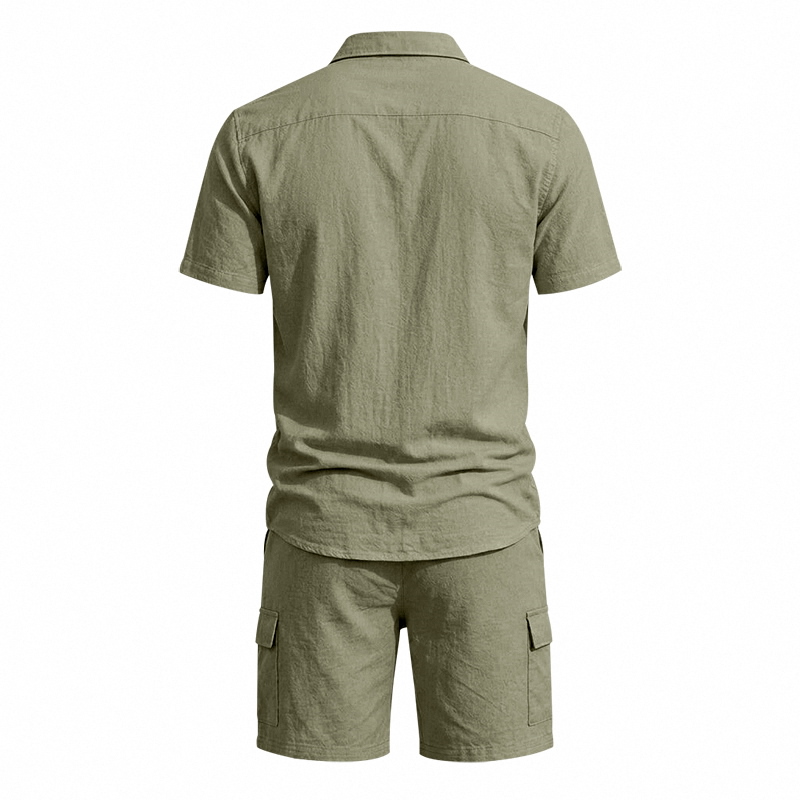 Men Summer American Linen Two  - đánh giá và giá Summer Clothing Trend