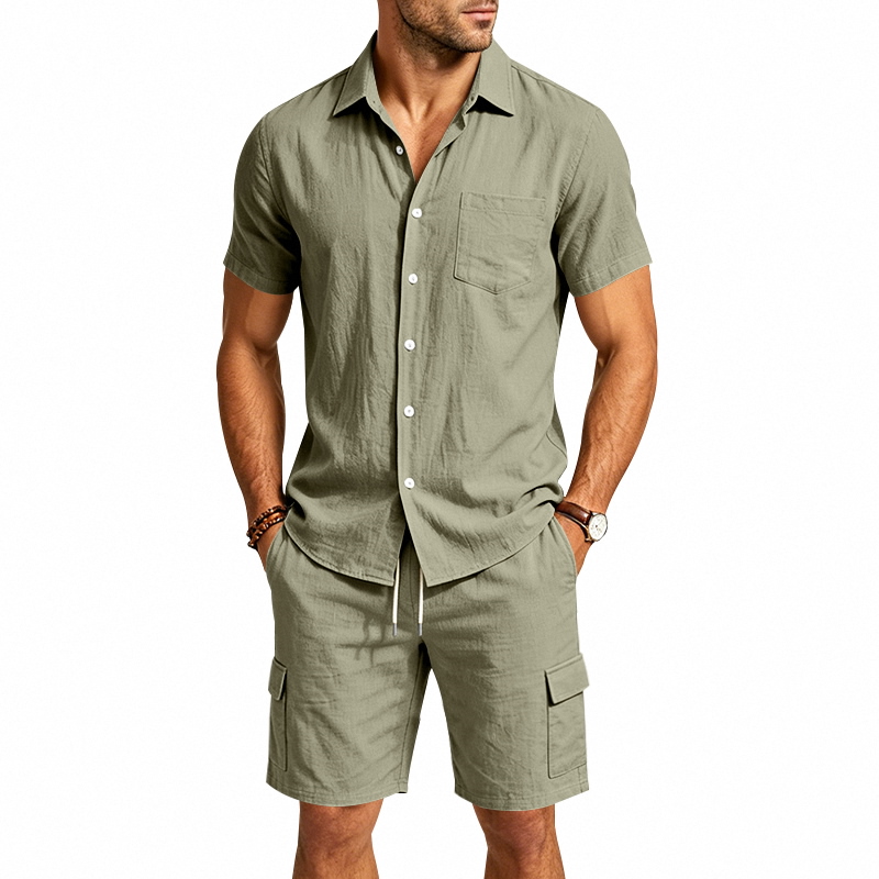 Men Summer American Linen Two  - đánh giá và giá Summer Clothing Trend